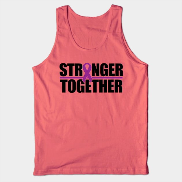 Stronger Together - Purple Ribbon Tank Top by CuteCoCustom